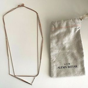 Rose Gold Crystal Necklace w/ Long Spears - Alexis Bittar 131646 Miss Havisham